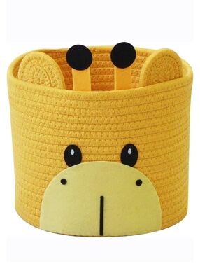 T&T Homewares Small Cotton Rope Basket with Safari Theme Design, Giraffe